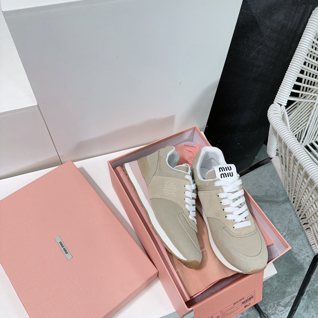 Teak And Light Brown Sneakers Canvas