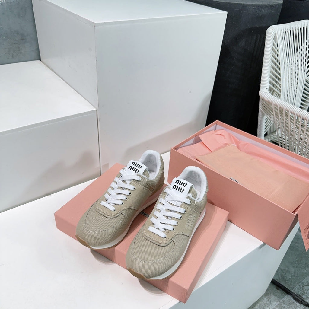 Teak And Light Brown Sneakers Canvas