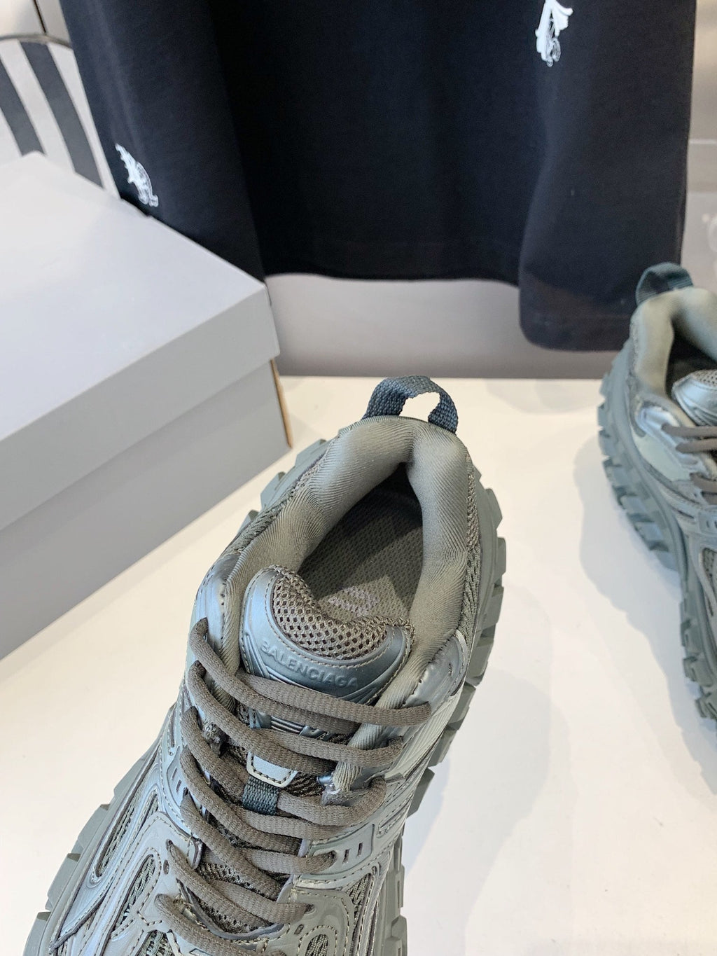 CHUNKY SNEAKERS IN MANTLE GRAY POLYURETHANE, POLYESTER AND NYLON