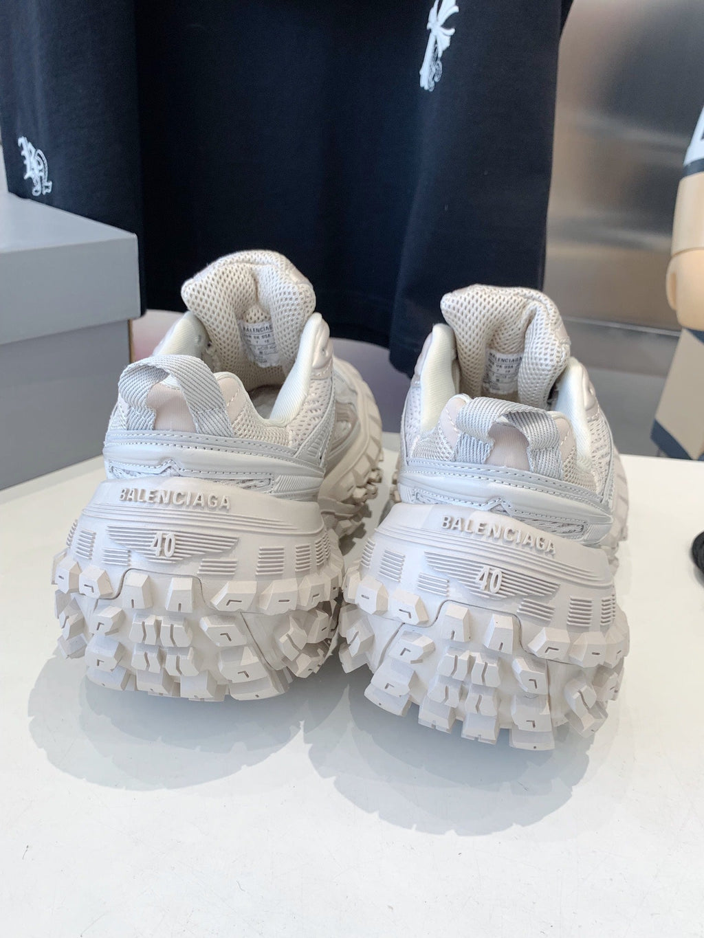 CHUNKY SNEAKERS IN BONE BEIGE POLYURETHANE, POLYESTER AND NYLON