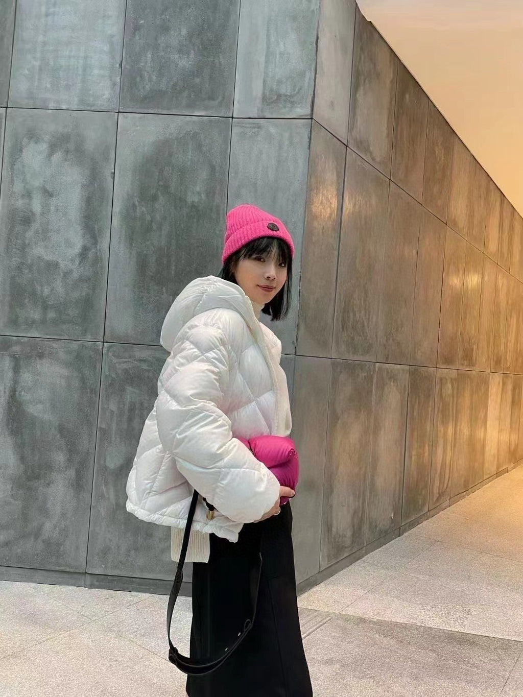 Moncler Women's Hooded Diamond-Quilt Puffer Coat