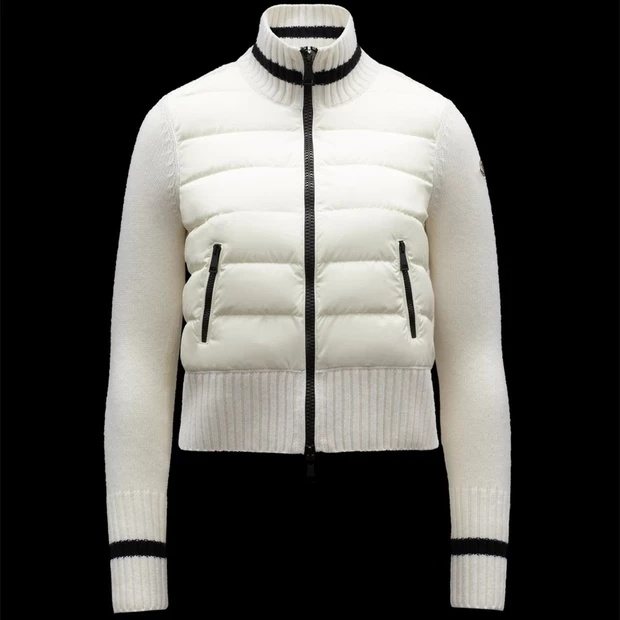 Moncler Women's Knit-Sleeve Puffer Jacket
