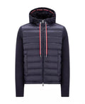 Moncler Quilted Knit-Sleeve Hooded Jacket