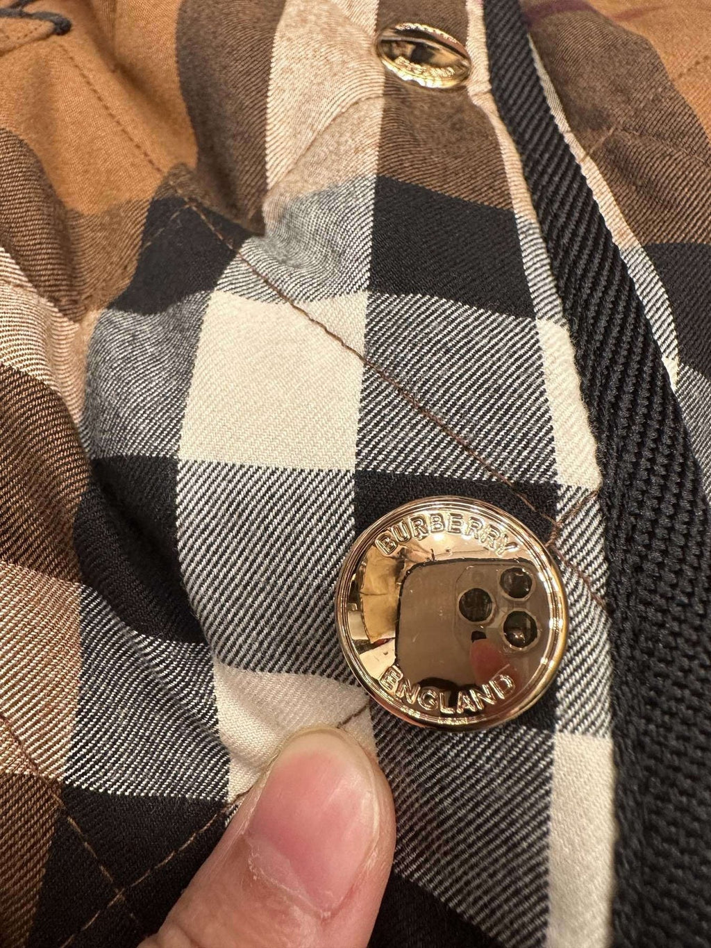 Burberry Brown Check Quilted Jacket