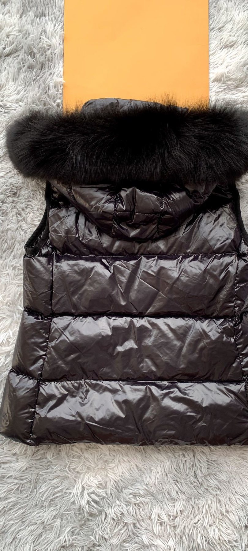 Moncler Fur-Trimmed Hooded Down Vest