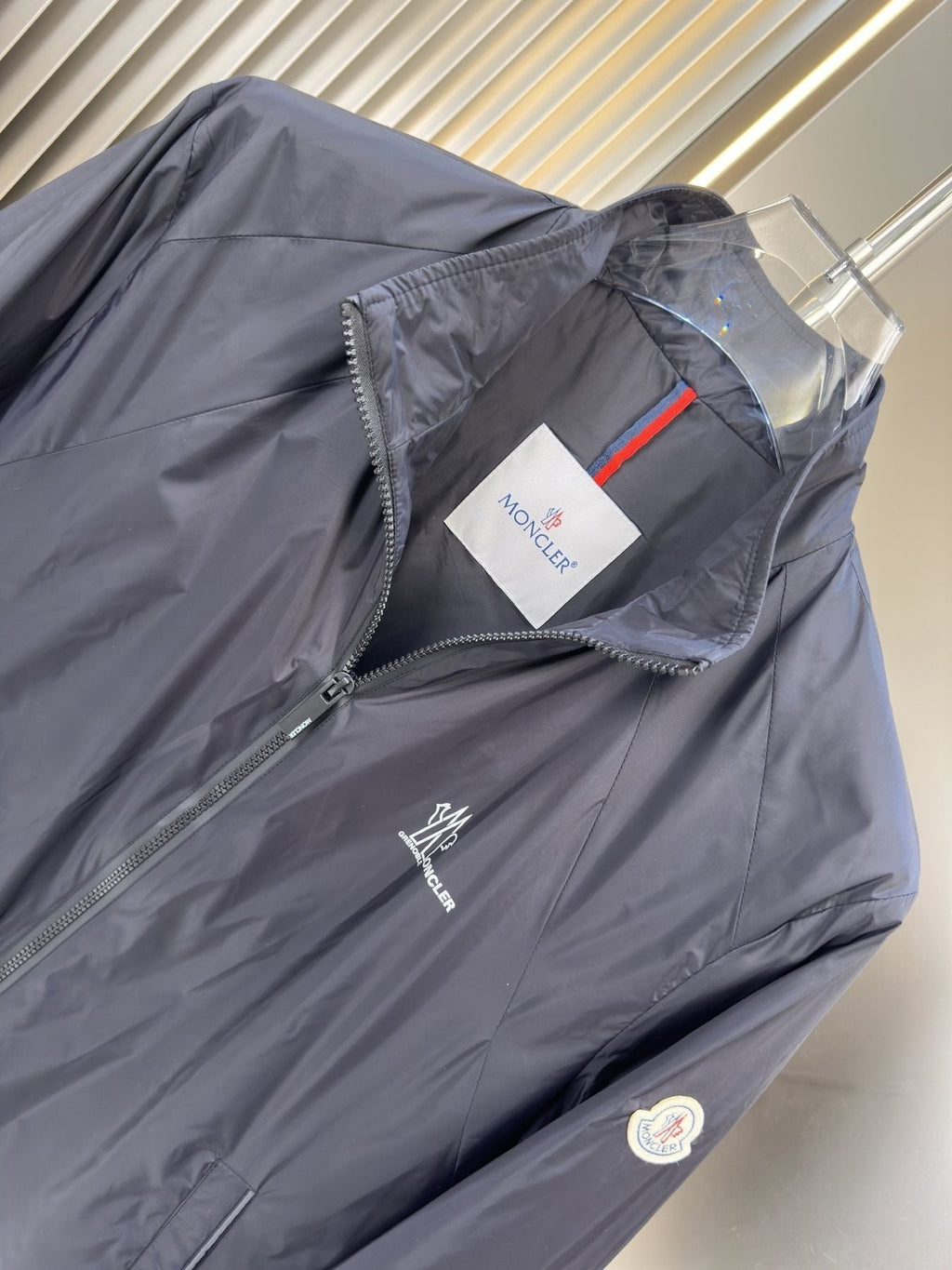 Moncler Lightweight Stand-Collar Zip Jacket