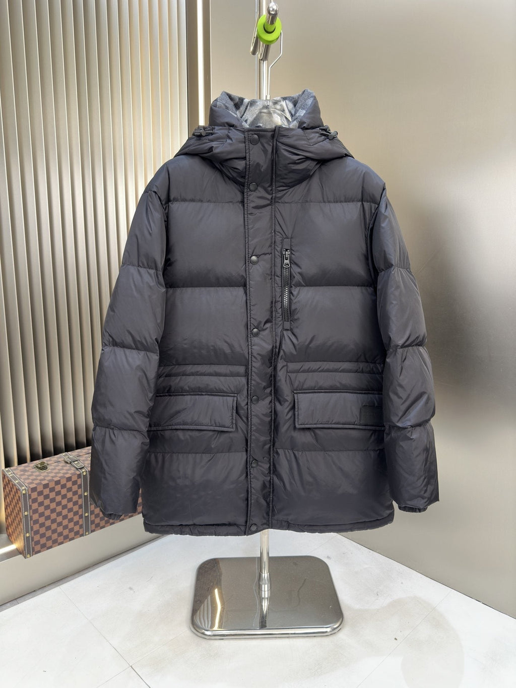 Burberry Black Hooded Quilted Puffer Jacket