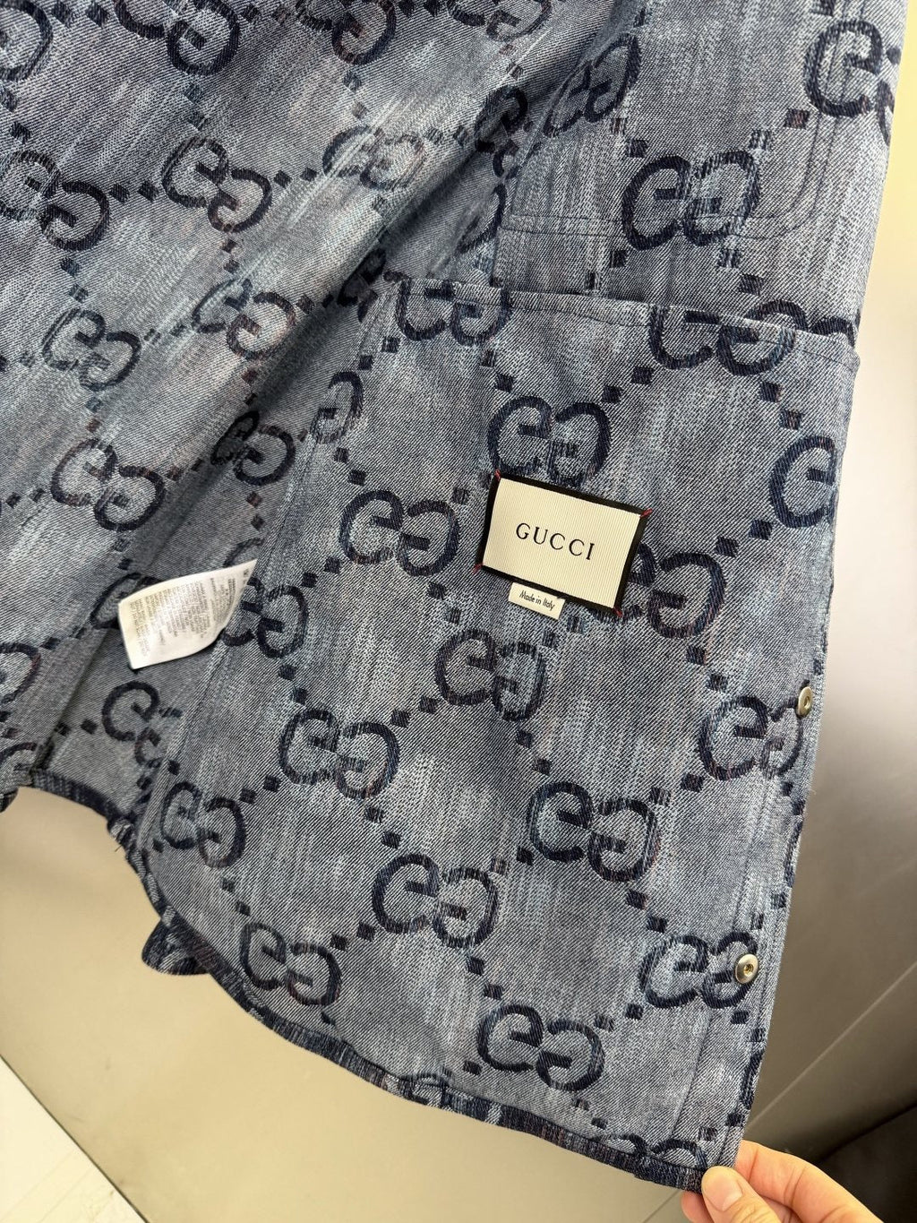 Gucci Blue Monogram Denim Jacket