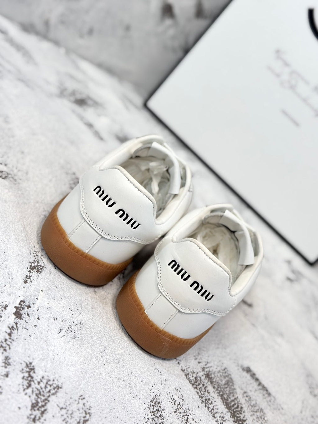 RETRO SNEAKERS IN WHITE SMOOTH LAMBSKIN