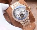 Cartier Rose Gold Silver Dial Bracelet Watch
